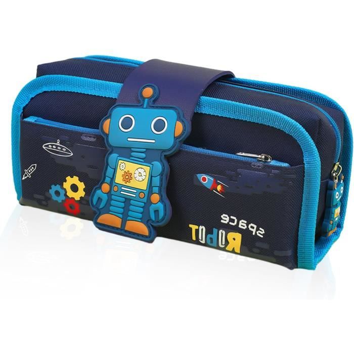 Trousse Scolaire Deux Compartiments Trousse de Ecole Grand Capacite