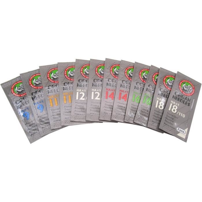 100 Aiguilles à Coudre Groz-Beckert 135X5 DPX5 Tailles Multiples - Boîte Plastique Transparent