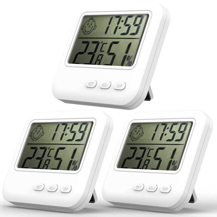 Pack De 4 Thermomètres Intérieurs Mini, Hygromètres De Haute Précision
