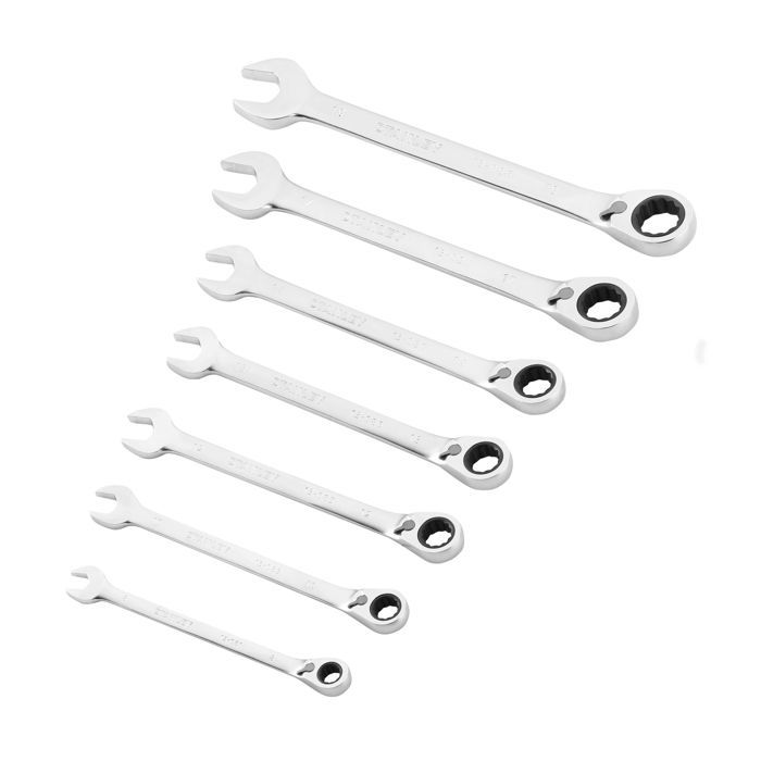 Clé mixte à cliquet réversible de 8 à 19 mm FATMAX® STANLEY - FMMT82848-0 - Jeu de 7 pièces