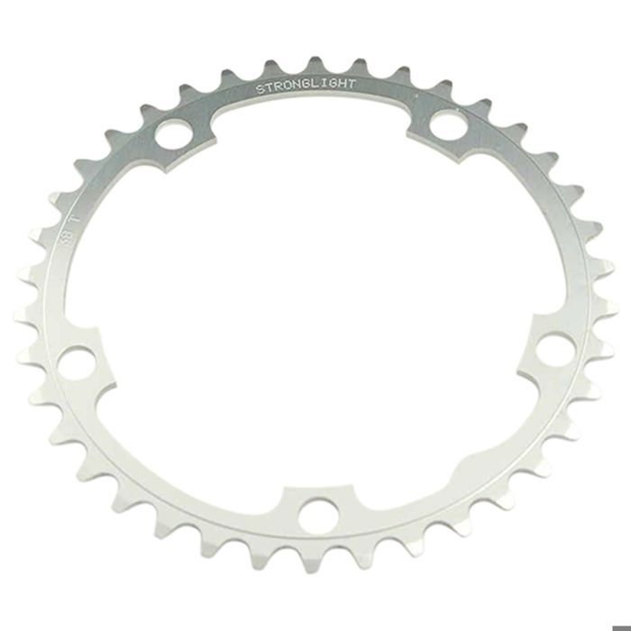 Plateau vélo - fixation 130 mm - 38 dents - couleur argent