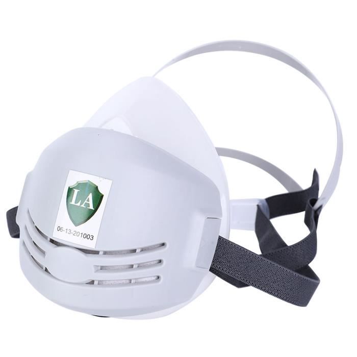 Masque respiratoire anti-poussière SURENHAP - Filtre de pulvérisation de peinture - Soudeur - Blanc