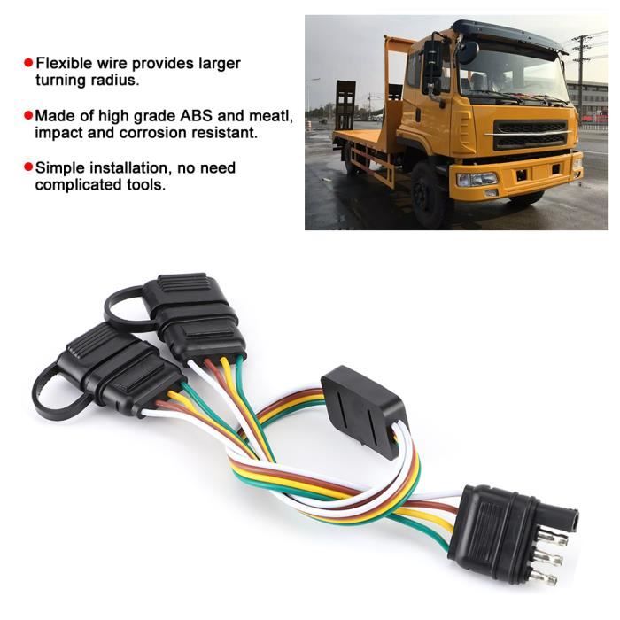 Support De Connecteur De Remorque | Fixateur De Prise 7/13 Broches | ABS + Fer | Installation Rapide