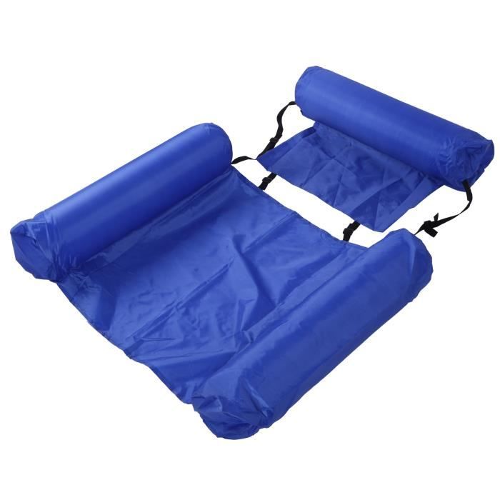 Chaise Longue Flottante En Mousse – Non Gonflable, Pliable, 60 Cm, Pour Piscine, Lac, Plage – Hamac/siège/position Verticale, Bleu/blanc