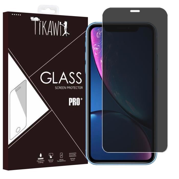 Tikawi x1 Verre trempé Noir Anti Espion Iphone 11 (6.1') - XR