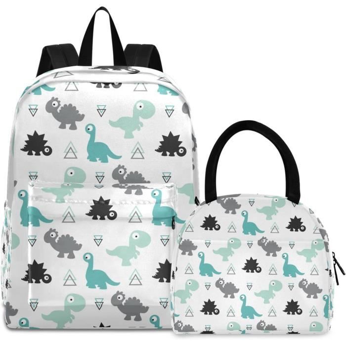 Mnsruu Sac à Dos Enfant Personnalisable Dinosaure - Cartable École Garçon Fille