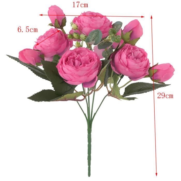 Fleur Stabilisee Fleur Eternelle 2 Pieces De Fleurs De Pivoine En Soie Cdiscount Maison