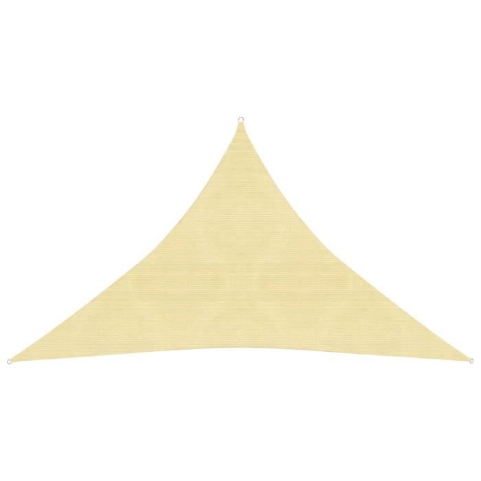 Voile d'ombrage - VGEBY - Triangle - Beige - 160 g-m² - Anti-UV