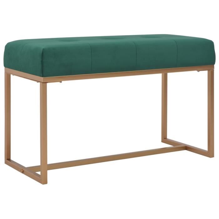 "top" banc coffre jili - design relax - banc salon 80 cm vert velours,9,75 kg
