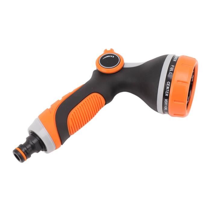 Pistolet D'Arrosage Haute Pression QWORK - 9 Fonctions, Métal, Poignée Ergonomique - Pour Jardin Et Voiture