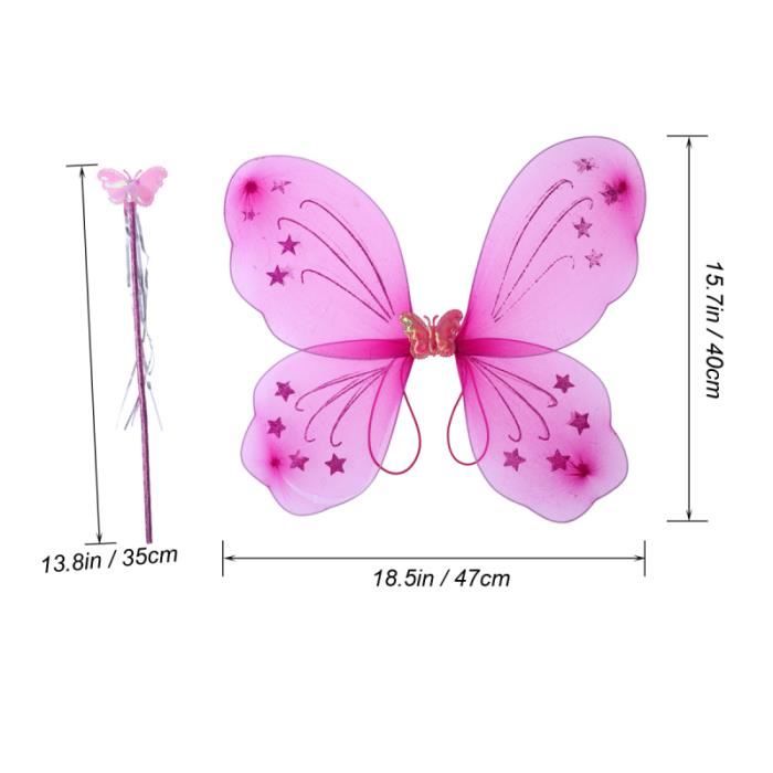 3pcs Costume De Papillon Fille Set Ailes Avec Bandeau Fee Magique Enfants Performance Fete Edredon Couverture Plaid Bebe Cdiscount Puericulture Eveil Bebe