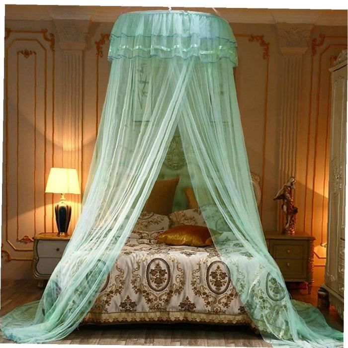 Les filles de chambre à coucher sur le lit Filet Mesh Canopy Ronde Dôme dentelle Mosquito Fly net