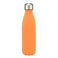 500ml Bouteille d'eau Sport Gourde Inox Isotherme Sans BPA C: Orange-1