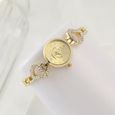 SHARPHY Coffret montre femme + bracelet + collier – diamant perle forme de coeur doré tempérament grâce luxe cadeau-1