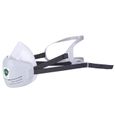 Masque respiratoire anti-poussière SURENHAP - Filtre de pulvérisation de peinture - Soudeur - Blanc-1