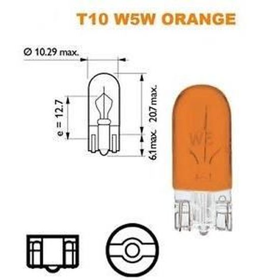 AMPOULE HALOGÈNE DE Voiture Haute Résistance Aux Températures T10 W5W - Foto 7
