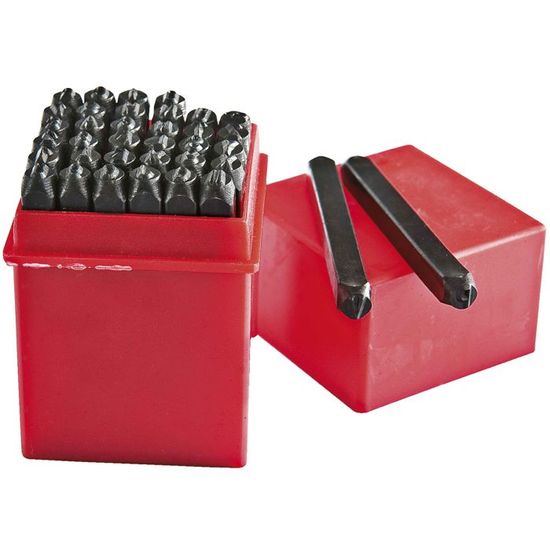 Kit Lettres Et Chiffres à Frapper UNICRAFTALE 2mm - A~Z Et 0~8 - Tampons Acier Pour Métal, Bois, Cuir