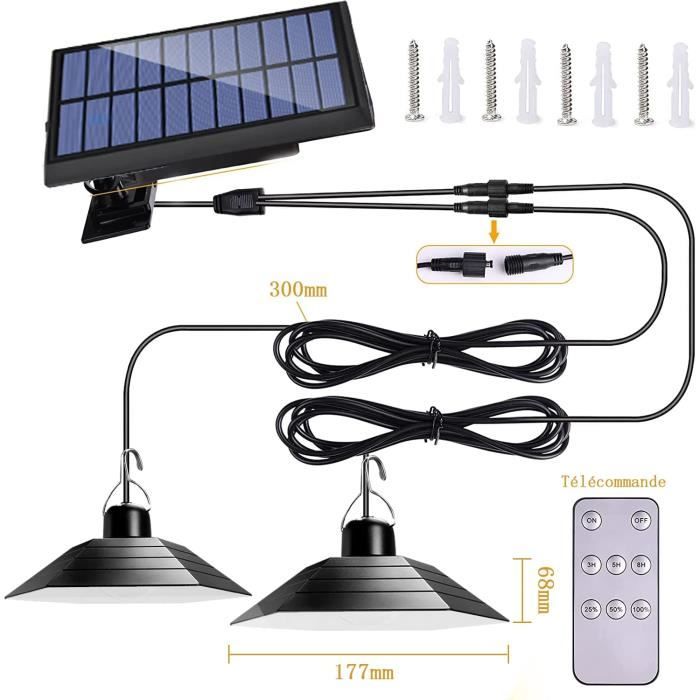 Lot De 2 Lampes Solaires Extérieur HOTUT Avec Détecteur De Mouvement – 36 LEDs, 3 Modes, Pince Réglable – Pour Jardin, Clôture, Allée - 9