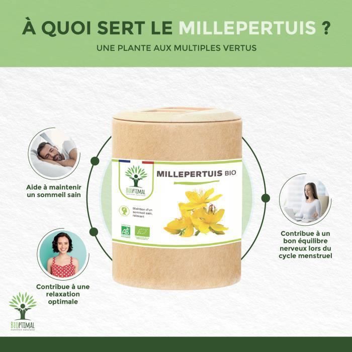 Complément Alimentaire Sommeil Bio - 200 Gélules à Base De Plantes | Fabriqué En France - BIOPTIMAL
