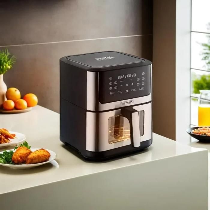 Friteuse à air chaud - KITCHENCOOK - 8L de capacité - 8 programmes ...