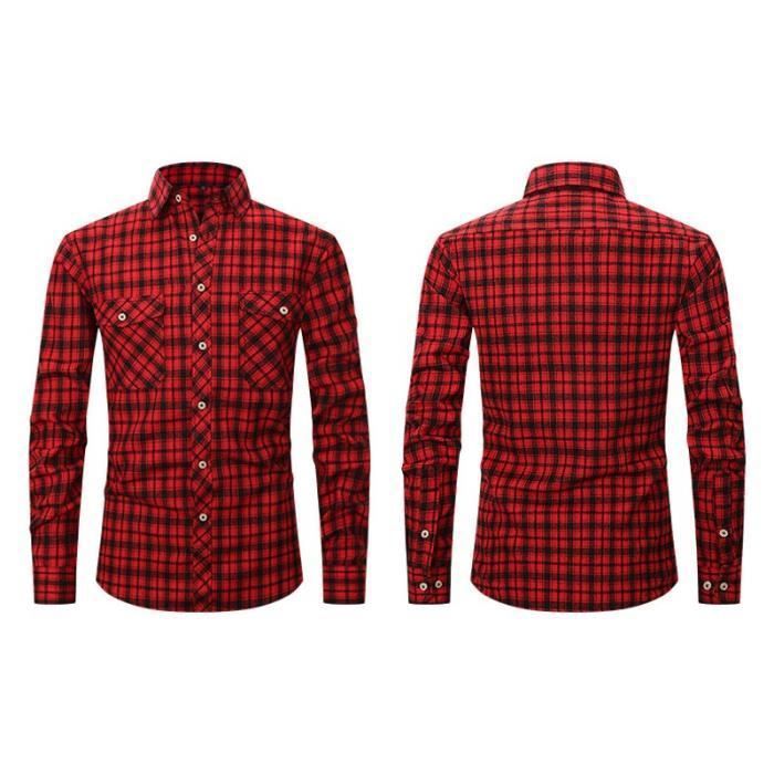 Chemise de nuit boutonnée ultra douce carreaux buffalo | la Vie en Rose