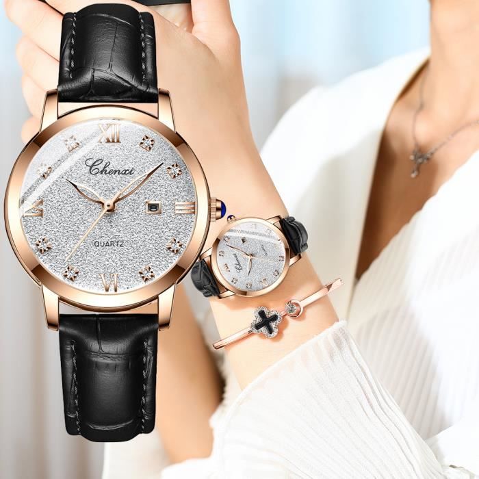 Cdiscount Montre Femme Cadran Noir Montre Enfant Inotime