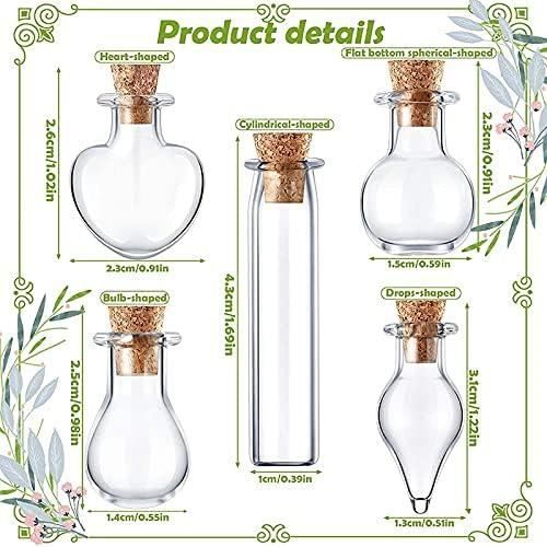 Petites bouteilles en verre VBS, avec bouchon en liège, 6 pc. | VBS Boutique de bricolage Hobby