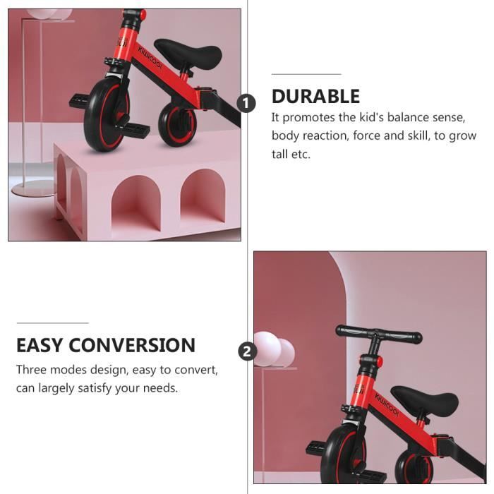 Poignées rouges pour vélo enfant, draisienne, tricycle, trottinette -  CYCLINGCOLORS - diamètre 19mm 85mm - Cdiscount Sport