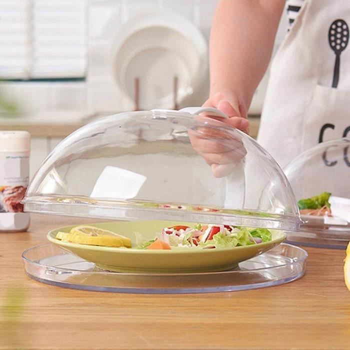 Cloche Micro-ondes Pliable 4 En 1 CLOCHEO – Anti-éclaboussures, Sans BPA, Passoire Rétractable, 26,5 Cm