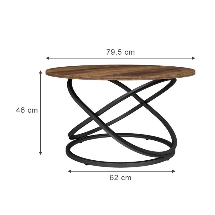 Table Basse Vicco Amato Blanc – Moderne – 90x60x42 Cm – Avec étagères