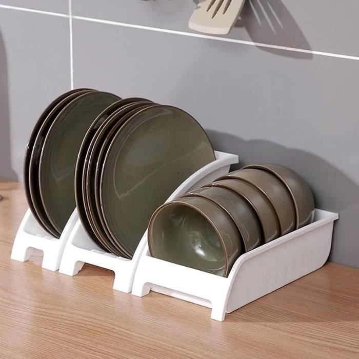 Lot De 2 étagères à Assiettes / égouttoirs En Métal - Organisateur De Vaisselle Noir - Marque JTOOYS