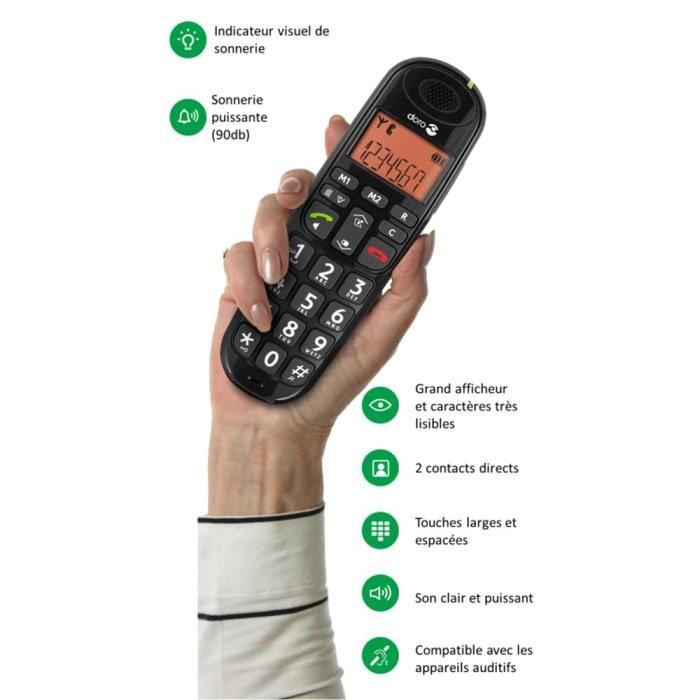 Téléphone fixe Sans Fil avec Base Chargement Doro Comfort 1010 Senior