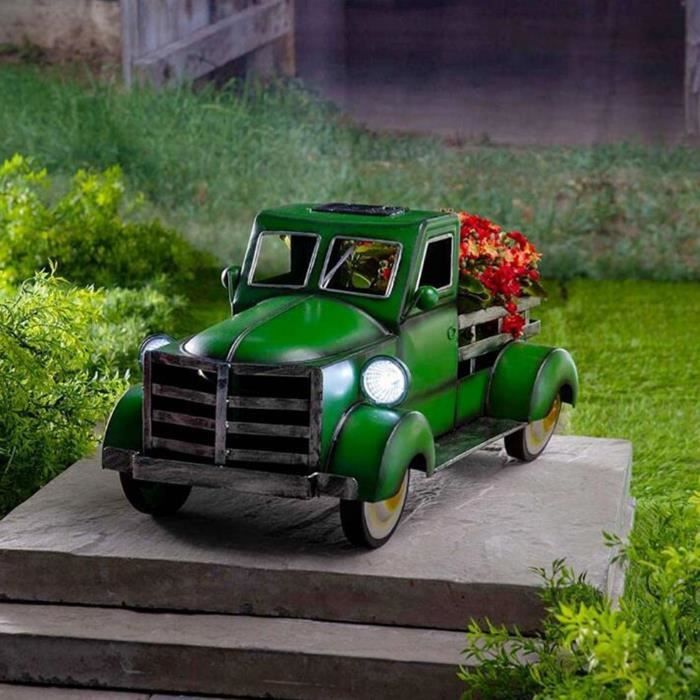 Résine Camion Jardin Décoration Camion Pot de Fleur Décoration de Jardin En  Plein Air dans Le Plancher des Pots de fleurs Vert - Cdiscount Jardin