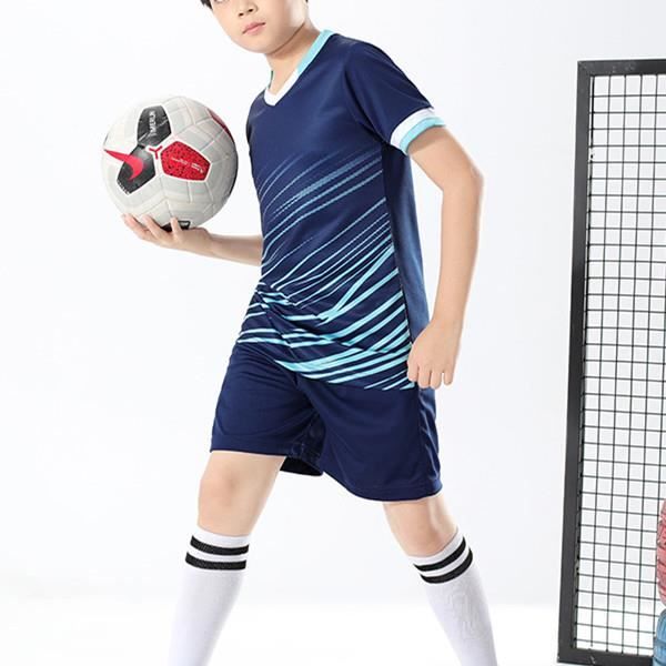 Enfant Garçon Ensemble Maillot Football, T-shirt et Shorts de Foot Séchage  Rapide Respirant Entraînement Sport Bleu - Cdiscount Sport