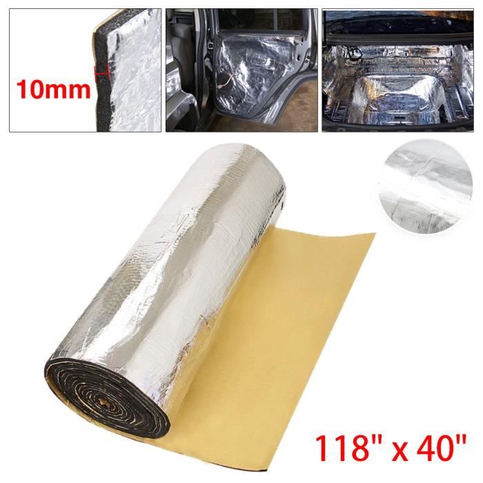 Tapis De Protection Thermique Aluminisé 60x250 Cm - Dos Adhésif, Résiste à 1000°C - Pour Tuyaux, Voiture, Cuisine - Aluminium Et Fibre De Verre - 2