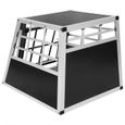 EUGAD Cage de transport pour chien en aluminium, Caisse de transport, Boîte de transport,Boîte de voyage,69x54x50 cm,Noir-3