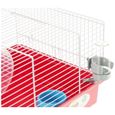 Cage hamster - Une roue, une mangeoire, une maisonnette, un abreuvoir - FERPLAST-3