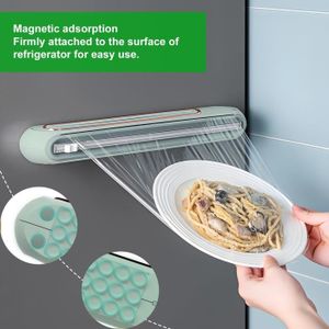Distributeur Film Étirable Magnétique Avec Coupe-Glissière – Coupe Propre Et Précise, Idéal Pour Film Alimentaire, Aluminium Et Papier Sulfurisé (36,5 Cm)