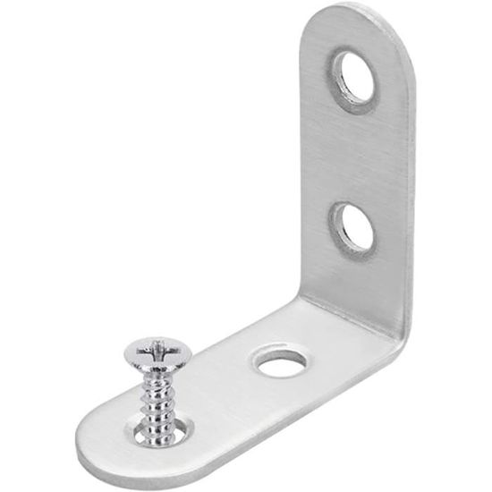 beihuazi® Lot de 12 équerres d'angle en acier inoxydable Avec 24 vis pour montage d'angle 30 x 30 mm