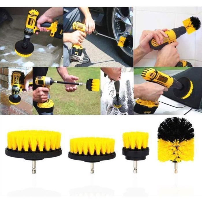 Kit De Nettoyage Voiture 36 Pièces - Brosses Pour Perceuse, Détail, Roues - Sac De Transport Inclus - 2