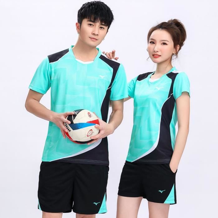 Blanc femmes XL Ensemble de volley ball professionnel pour hommes et femmes Maillot et short a sechage r Cdiscount Sport