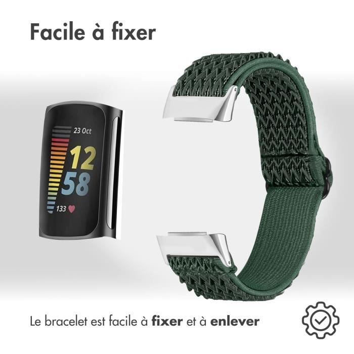 Bracelet Fitbit Charge 5 / Fitbit Charge 6 Textile Vert iMOSHION