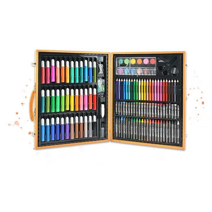 150 Sets de Dessin,Malette de Coloriage Enfants Aquarelle Crayon Enfants Dessin  Kit Crayons de Couleur Ensemble Crayon Peinture - Crayon de couleur à la  Fnac