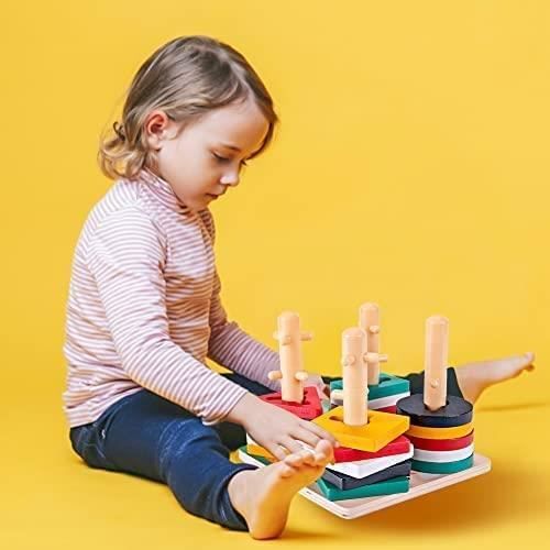 Jouet Bebe Montessori Jouet en Bois Garçons Filles Jeux de Tri Motricité  Fine Puzzle en Bois pour Enfants 1-3 Ans Jouets Éducatifs - Cdiscount Jeux  - Jouets