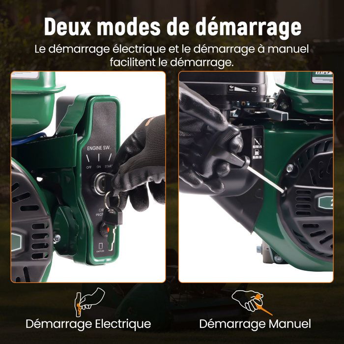 Moteur Essence 7.5 CV 4 Temps - Moteur Kart Industriel Monocylindre 3600 Tr/min