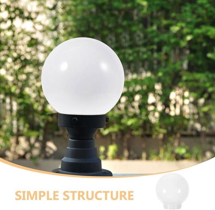 Lot De 2 Abat-jour Plastique Blanc Remplacement - Style Méduse Vintage Pour Lampadaire, Lampe De Chevet