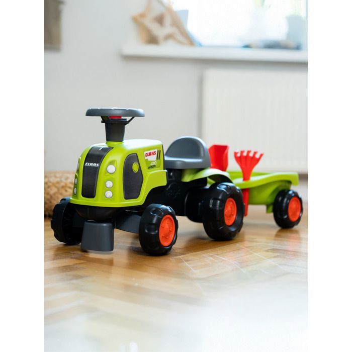 Falk - Tractopelle Claas Arion 410 avec Remorque, Pelle et Excavatrice