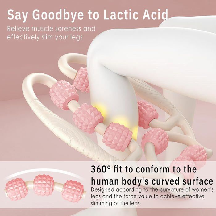 Rouleau De Massage FaJoek - 9 Roues 360° | Pour Jambes, Bras, Cou, Récupération Musculaire