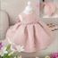 Robe Ceremonie Bapteme Bebe Fille A Line En Den Rose Cdiscount Pret A Porter