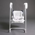 2 en 1 Chaise haute + Balancelle électrique blanche/bleumarine Homey-0